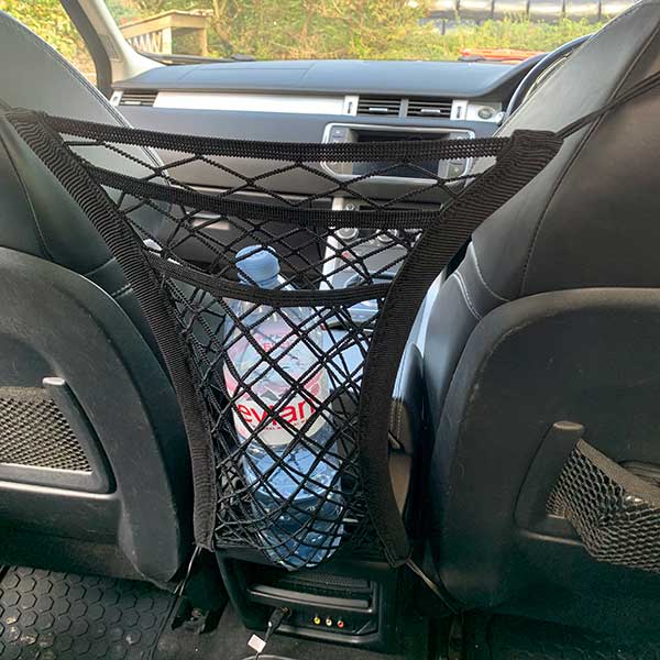 Elasticated Car Seat Barrier Net with Storage
