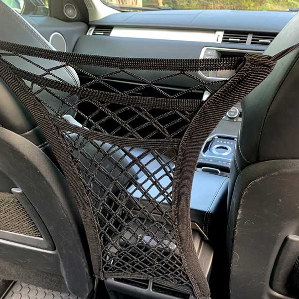 Elasticated Car Seat Barrier Net with Storage