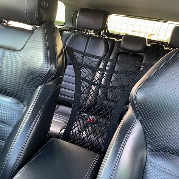 Elasticated Car Seat Barrier Net with Storage
