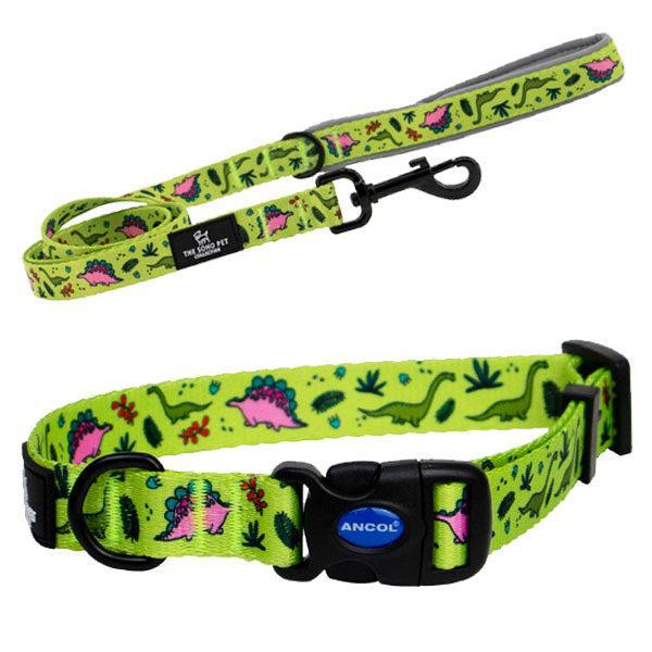 Dinosaur Dog Collars & Leads | 100% Recycled Fabric
